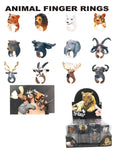 3 packs of Animal Rings (2 different animals in a pack)