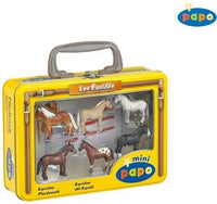 Papo Mini Horses Figurines (Tin Case)