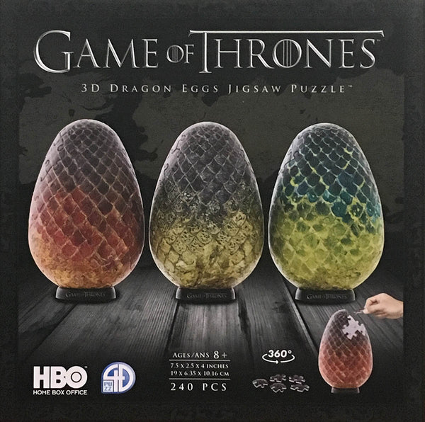 Game of Thrones 3D Dragon Eggs Jigsaw - Set of 3