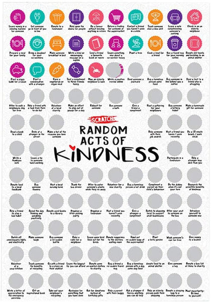 100 Random Acts of Kindess Scratch Poster