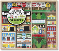 Melissa and Doug Wooden Town Play Set