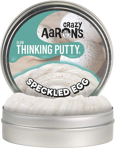 Crazy Aaron's Thinking Putty - Speckled Egg Glow Putty 4inch Tin