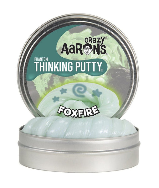 Crazy Aaron's Thinking Putty - Foxfire - Phantom with Glow Charger 4inch Tin
