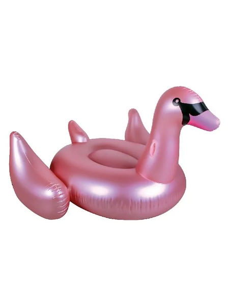 Enormous Ride On Pool Float - Rose Gold Swan Float